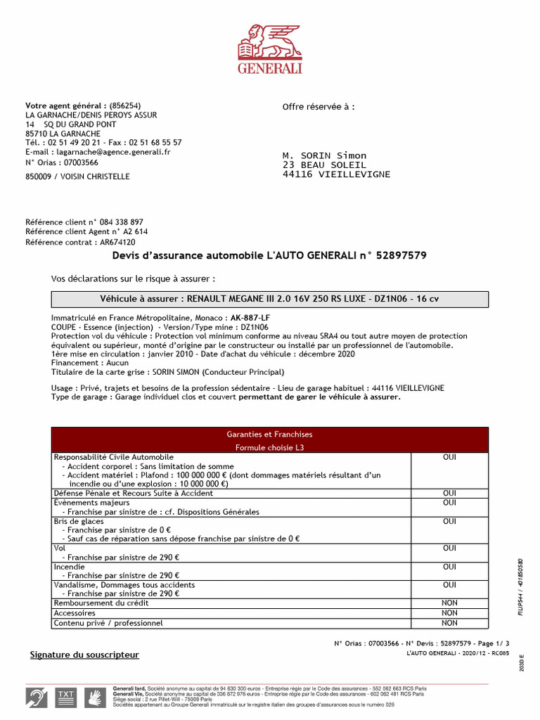 obtenez un devis personnalisé pour votre assurance auto en quelques clics. comparez les offres des meilleurs assureurs et trouvez la couverture idéale au meilleur prix.